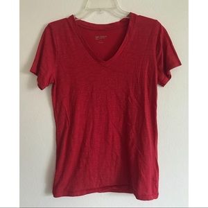 NWOT Heathered Red V-Neck Tee